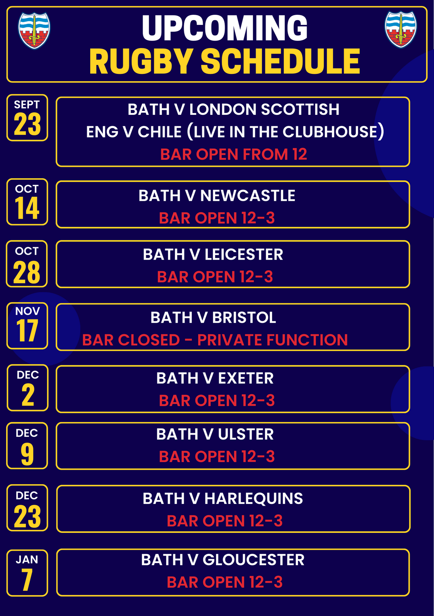 Weekend Socials Bath Cricket Club
